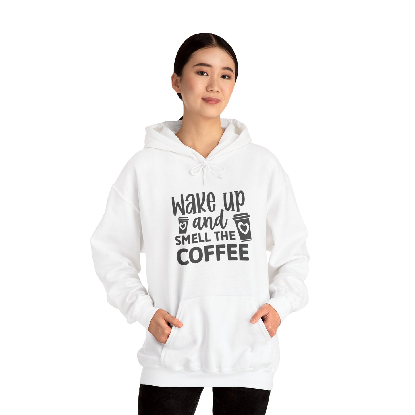 Wake up and smell the coffee Unisex Heavy Blend™ Hooded Sweatshirt
