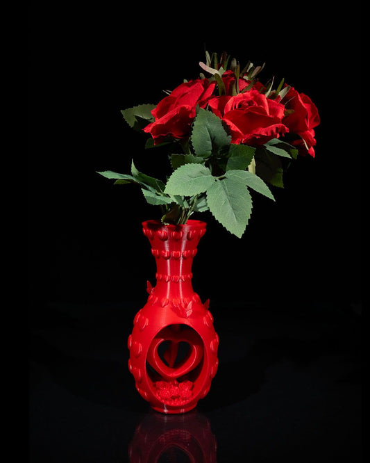 Heart and Flowers Vase