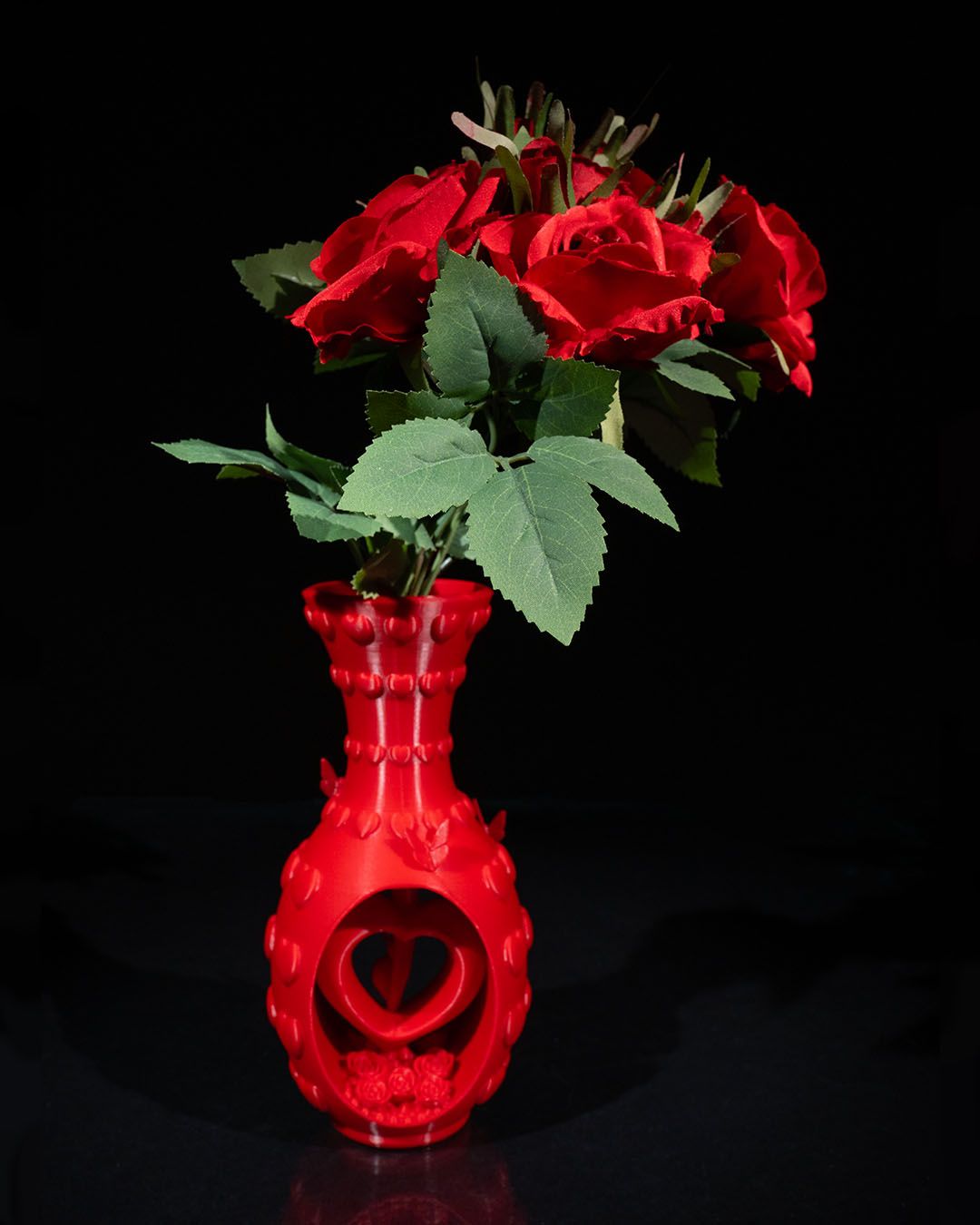 Heart and Flowers Vase