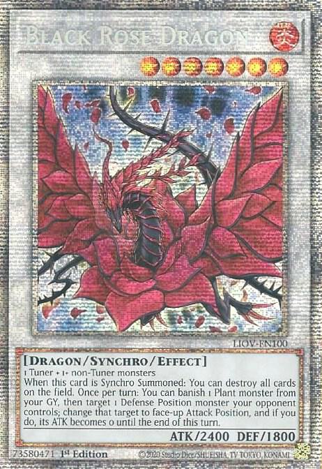 Black Rose Dragon (Starlight Rare) - Lightning Overdrive (LIOV) LIOV-EN100